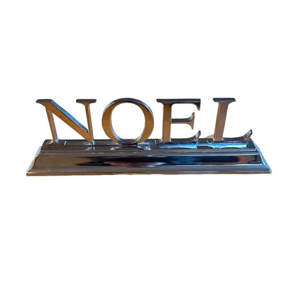 NOEL 15" Long Metal Mantel Christmas Decor Sign